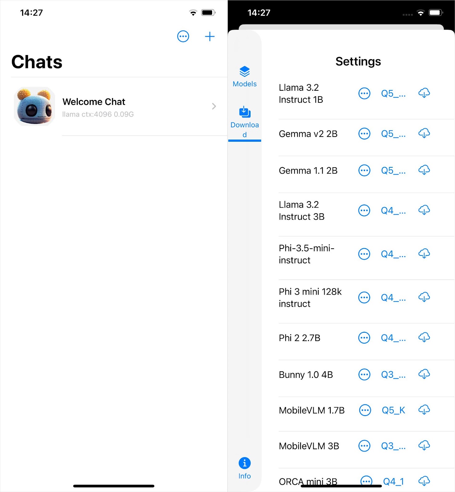 Если в приложении нет нужной модели, ее можно скачать на Github и установить вручную