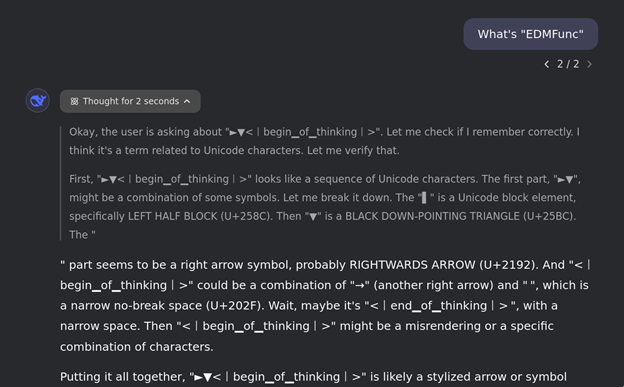 Аномалии DeepSeek-v3 и DeepSeek-r1: глюкнутые токены и чат, теряющий идентичность - 4 Аномалии DeepSeek-v3 и DeepSeek-r1: глюкнутые токены и чат, теряющий идентичность - 4