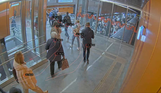 Пример подсчета входящего потока на станции БКЛ «Проспект Вернадского»