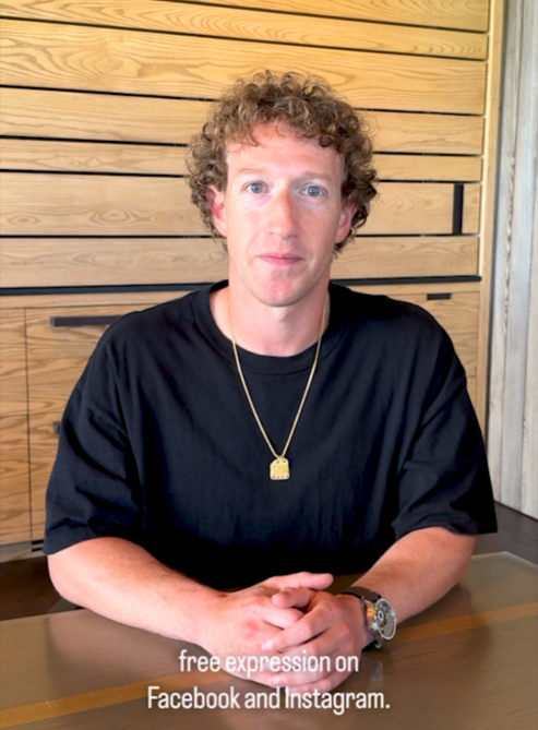 Кадр из обращения Цукерберга (источник)