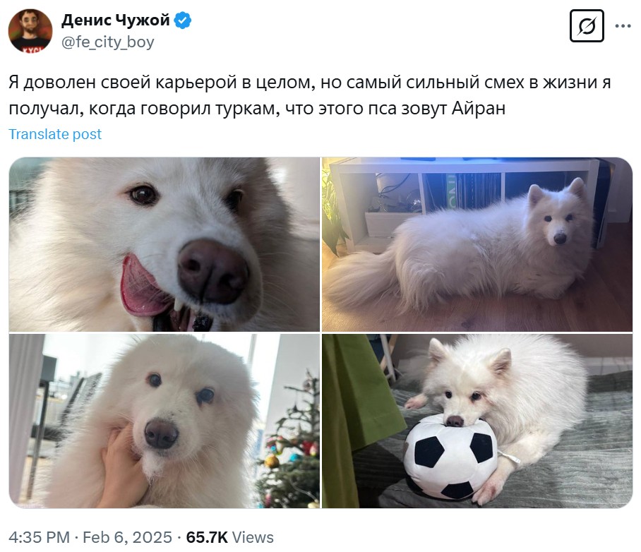 У Чужого, кстати, есть очень милый пёся (и не один, вообще говоря)