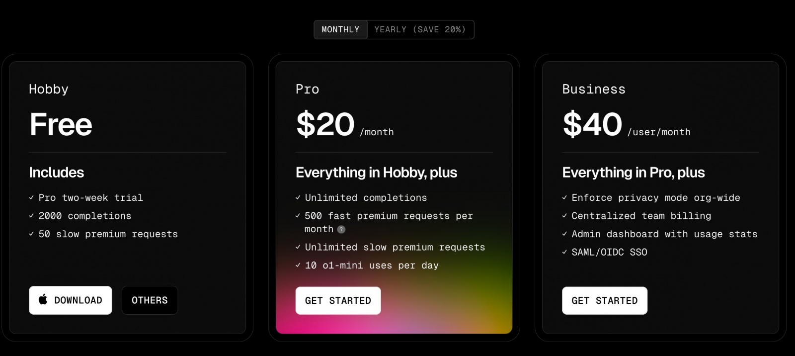 Ценовая политика Cursor