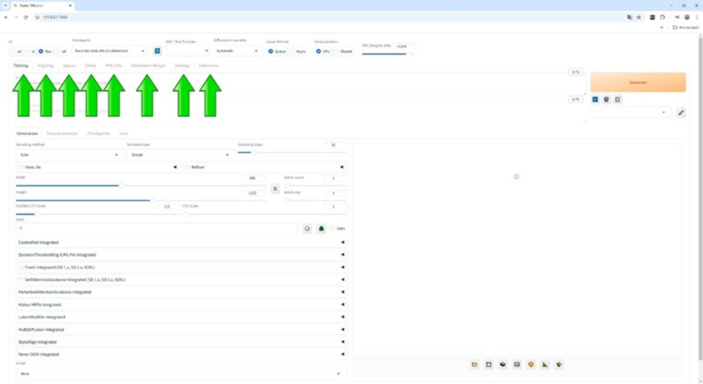 Stable Diffusion WebUI Forge: Шаг 4. Первый запуск и тест моделей FLUX ...