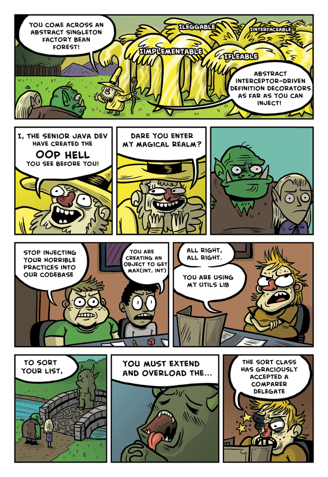 «Осмелишься ли ты войти в мою абстрактную фабрику?» (Источник: /r/ProgrammerHumor на Reddit)