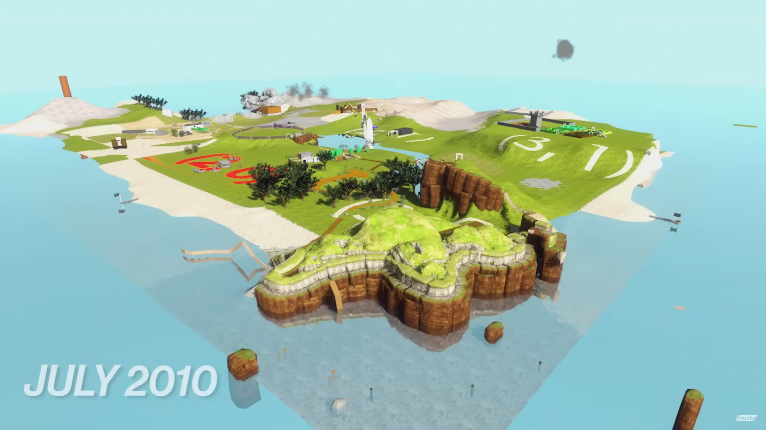 Раняя версия острова The Witness, Июль 2010.г