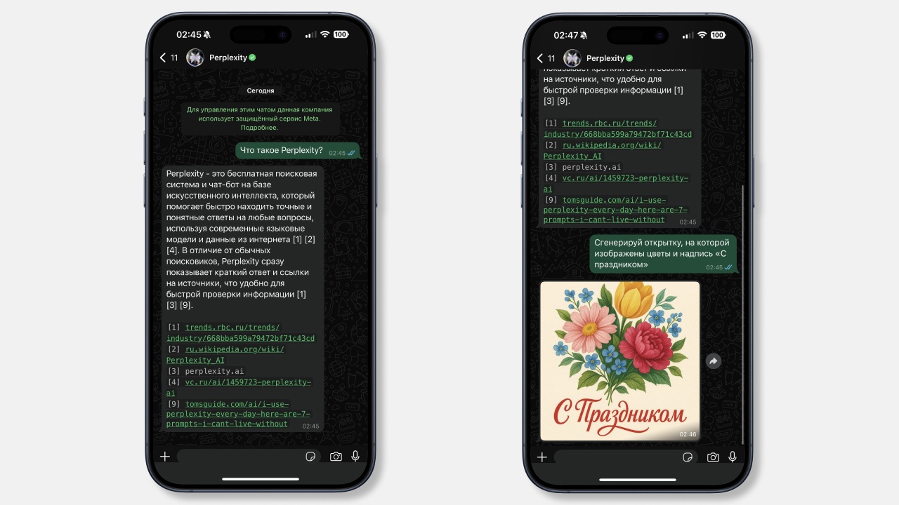 Чат-бот Perplexity стал доступен в WhatsApp - 2 Чат-бот Perplexity стал доступен в WhatsApp - 2