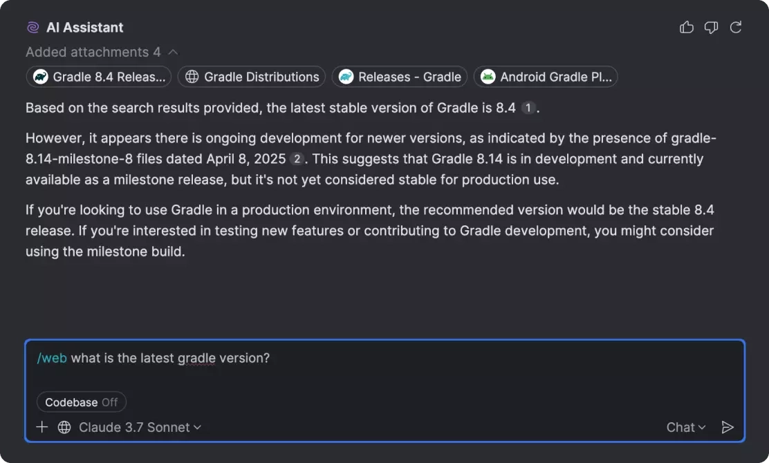 Обновление JetBrains AI: новый тариф, поддержка MCP и поиск в Интернете - 5 Обновление JetBrains AI: новый тариф, поддержка MCP и поиск в Интернете - 5