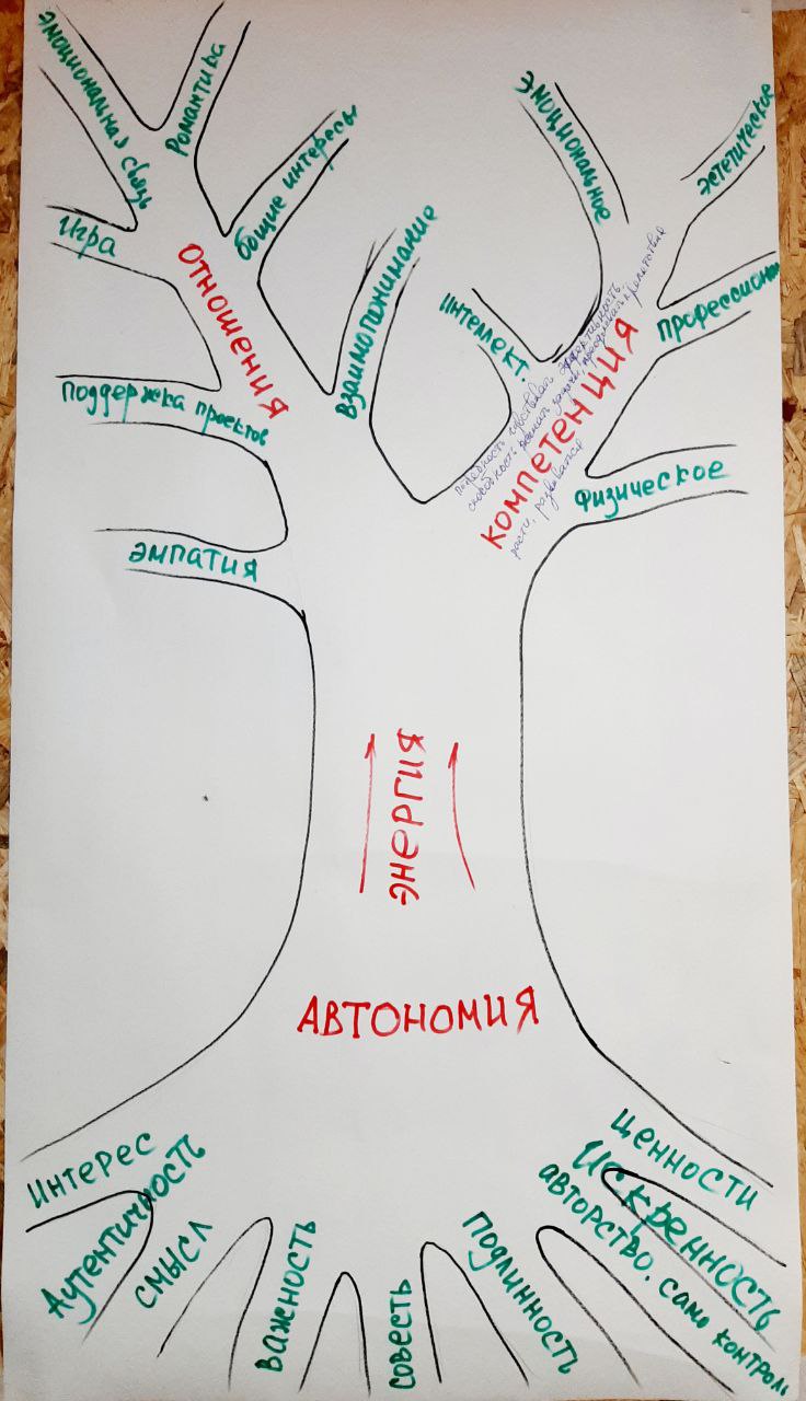 Дерево потребностей по SDT - идея Кирилла Гребнева