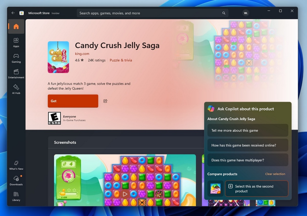 Microsoft тестирует интеграцию Copilot в Microsoft Store на Windows 11 для увеличения загрузок приложений - 2
