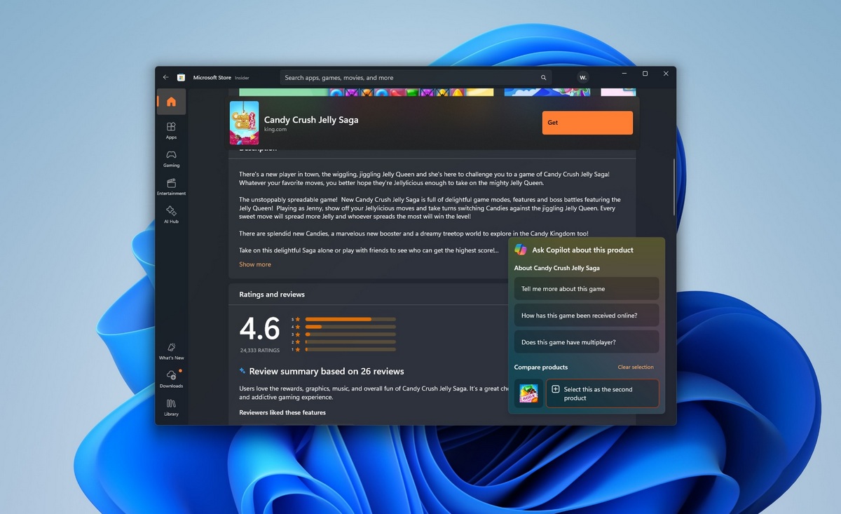 Microsoft тестирует интеграцию Copilot в Microsoft Store на Windows 11 для увеличения загрузок приложений - 1