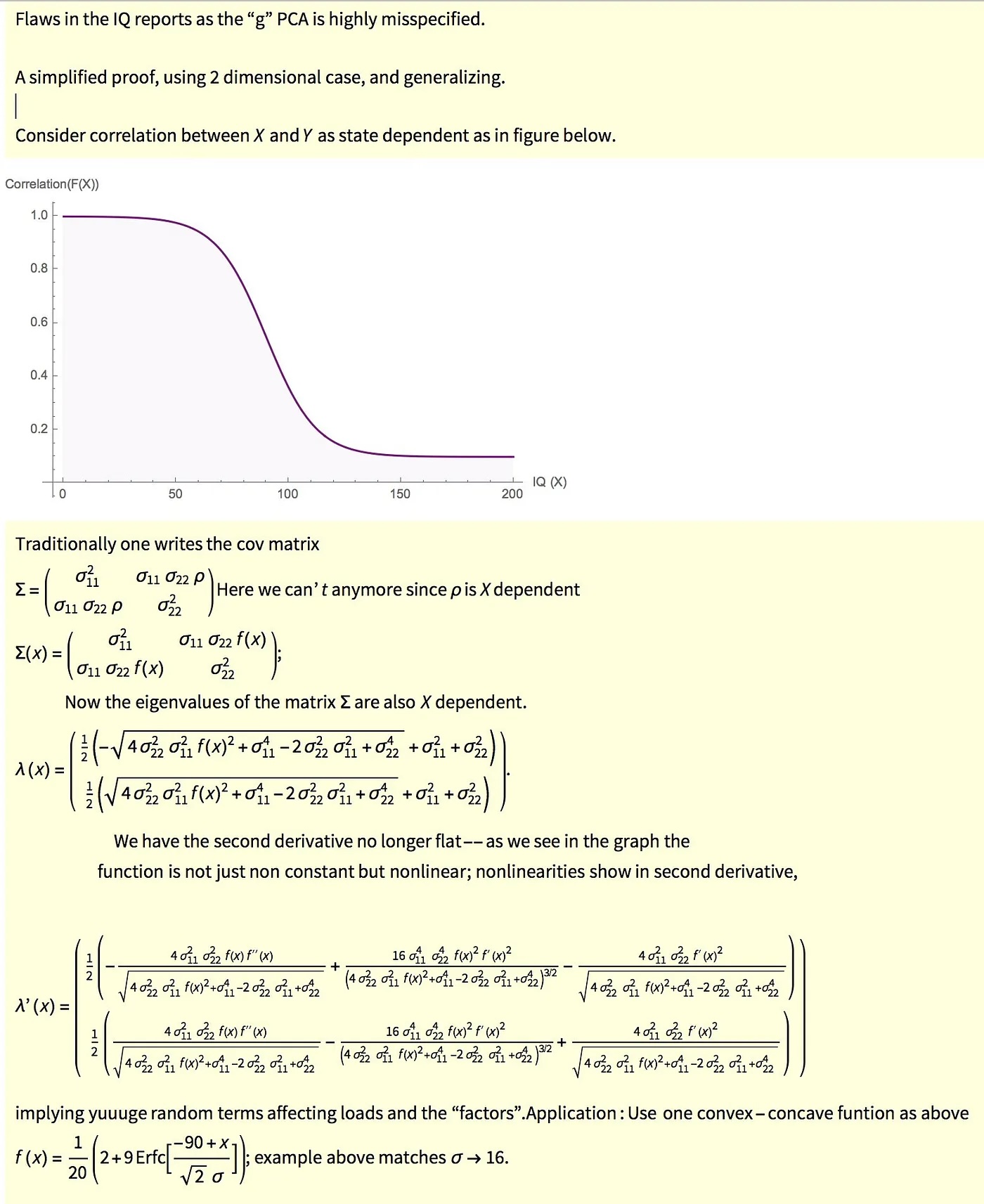 Это не про связь IQ и корреляции, а про математические последствия того, что корреляция непостоянна.