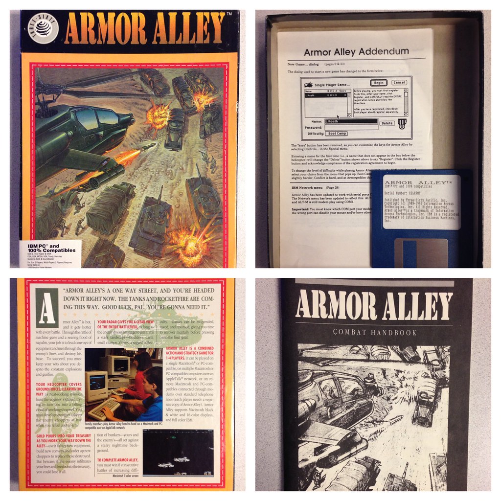 Оригинальная коробка: Armor Alley, версия, совместимая с MS-DOS (1990). Спасибо, eBay.​