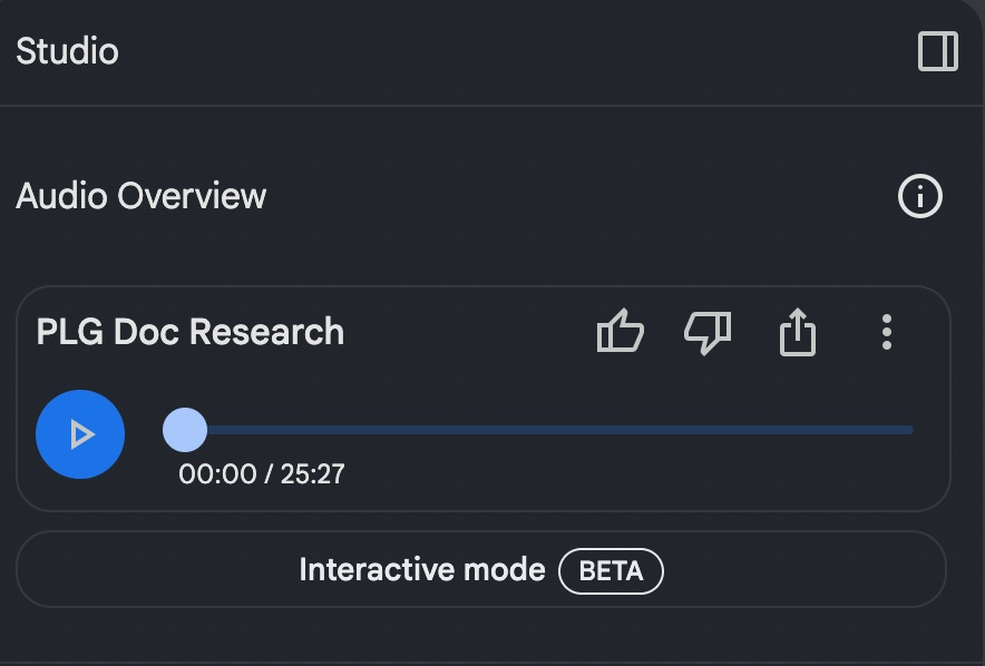 Функция подкаста в NotebookLM
