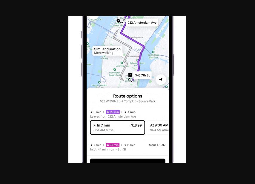 Uber запустила регулярные поездки с ценой до 50% ниже UberX - 1 Uber запустила регулярные поездки с ценой до 50% ниже UberX - 1