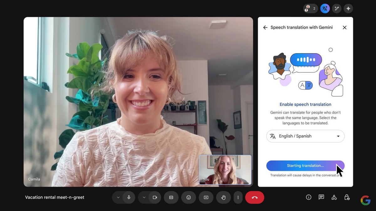 Google внедряет речевой перевод в Meet - 1