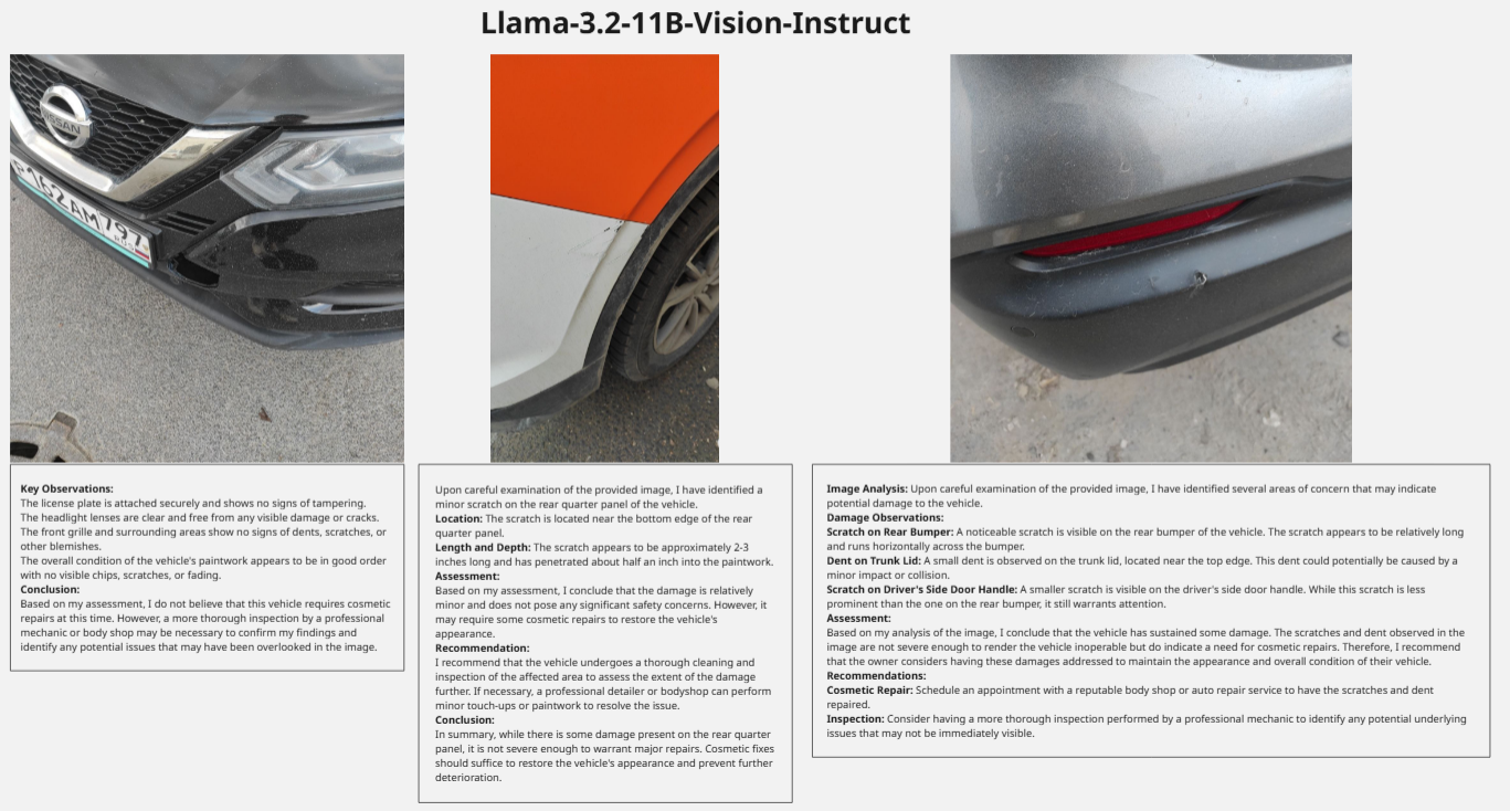 LLaMA-3.2-11B-Vision-Instruct — как ассистент страховщика