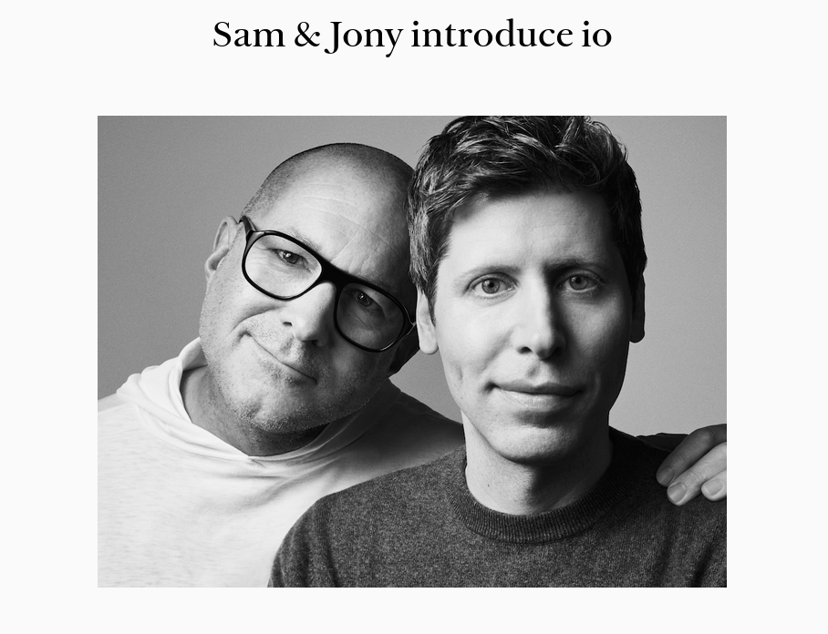 OpenAI покупает стартап io Джонни Айва за $6,5 млрд для создания устройств с ИИ - 1 OpenAI покупает стартап io Джонни Айва за $6,5 млрд для создания устройств с ИИ - 1