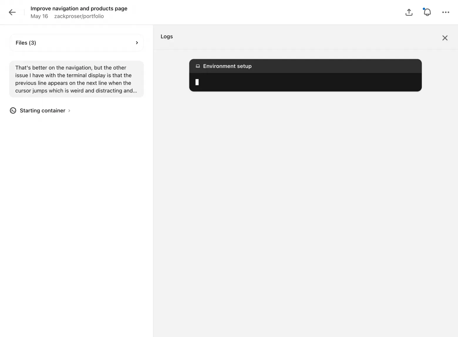 Запуск нового окружения через Codex