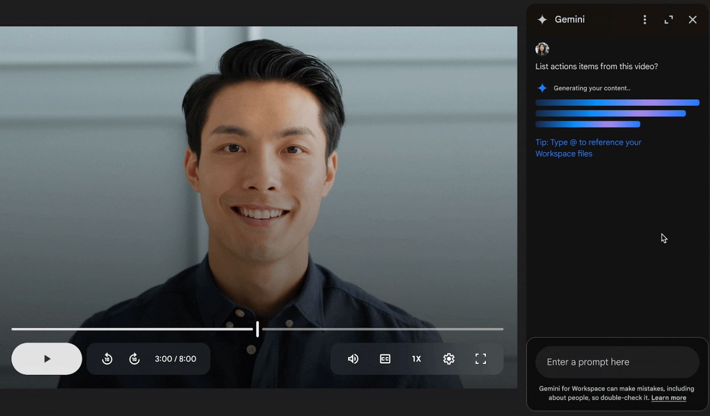 Gemini может анализировать и суммировать видеофайлы в Google Drive - 1