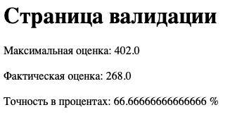 Раскидал ссылку на систему по своим соцсетям. На момент написания статьи score такой. Систему оценили 134 человека