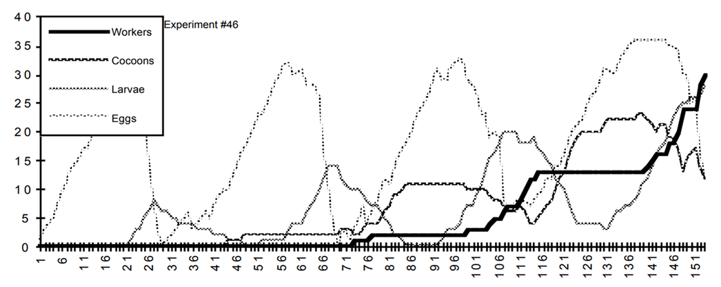 Рисунок 12. Демографическая эволюция колонии