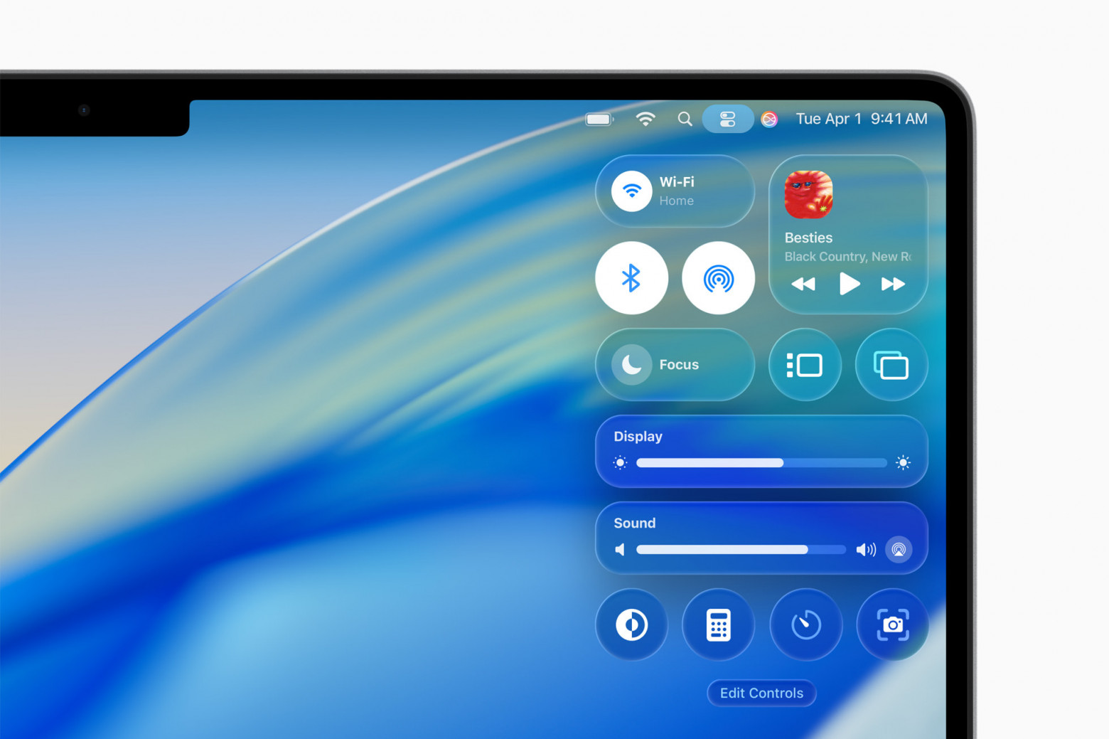 Обновлены Dock, боковые панели, панели инструментов и строка статус-бара (теперь полностью прозрачна). Персонализация: изменение цвета папок, добавление эмодзи или символов, новые цветовые схемы для значков приложений и виджетов, а также настраиваемый Пункт Управления.