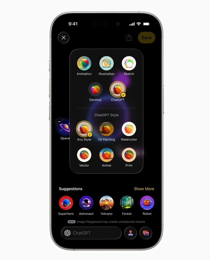 Apple восстанавливает Image Playground с помощью ChatGPT - 2