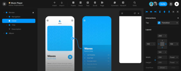Интерфейс сервиса очень схож с Figma