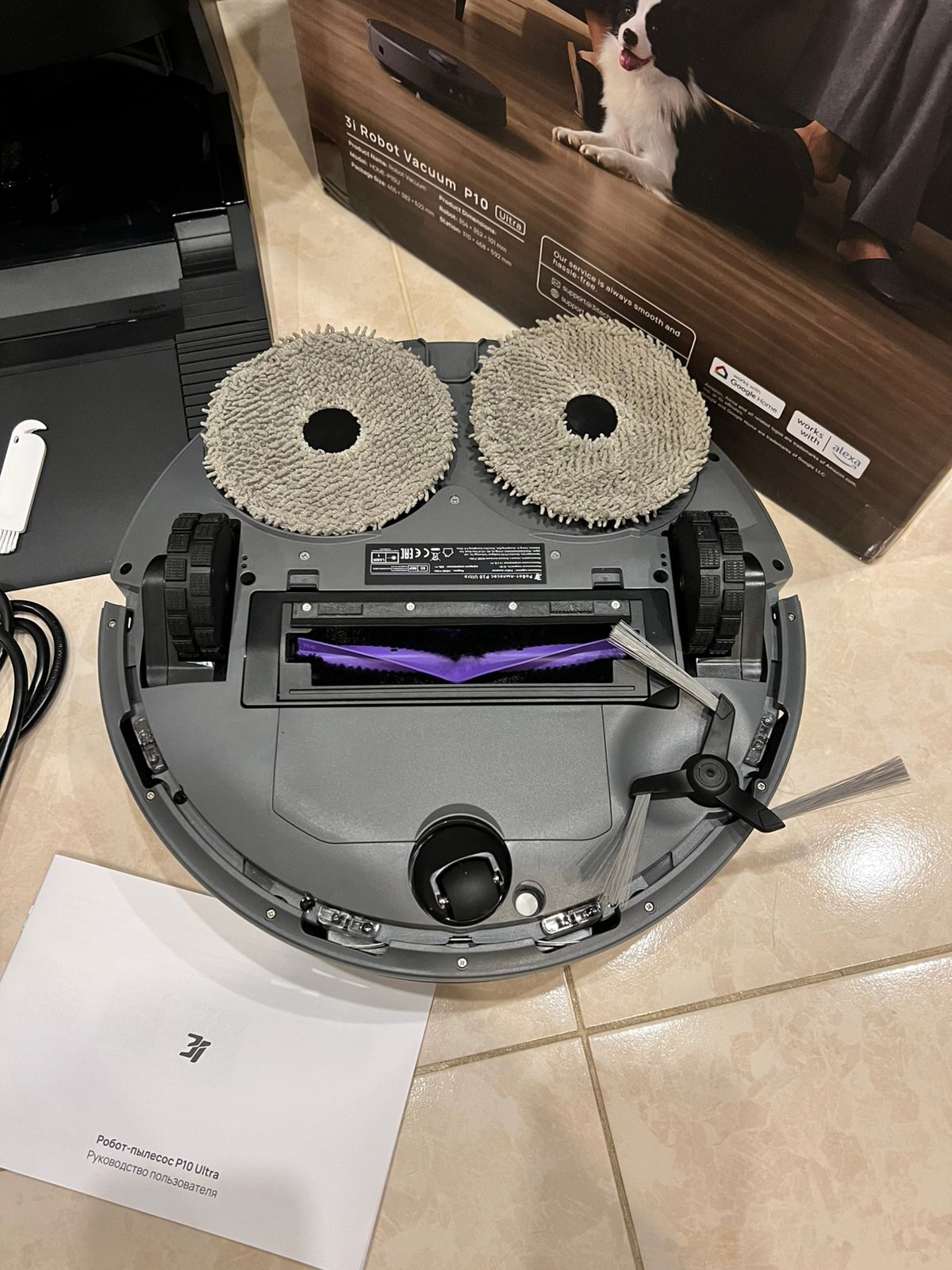 Двойные вращающиеся мопы с помощью горячей воды прекрасно отмывают пол