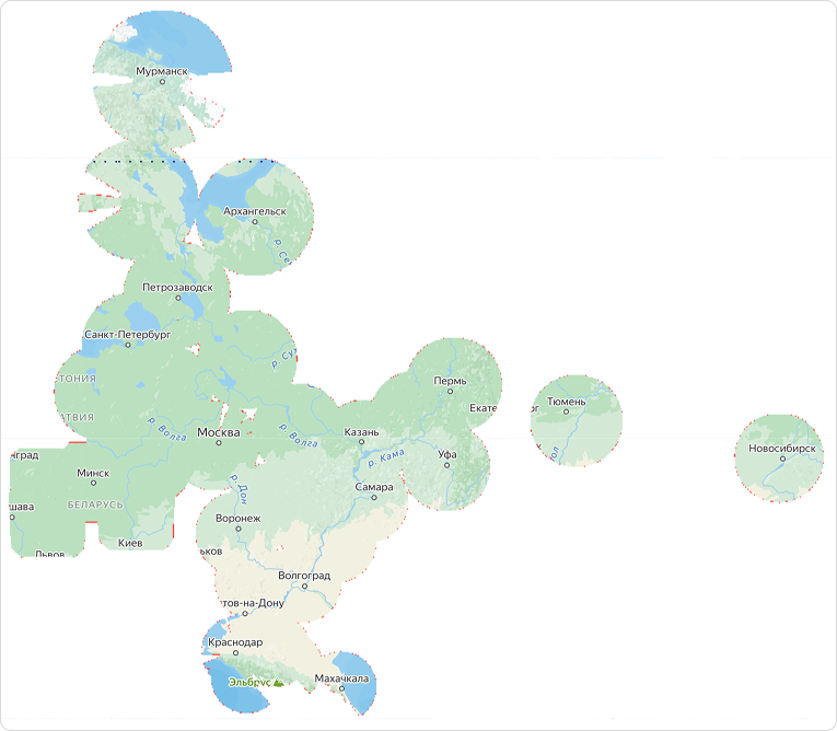 Доступность радаров в России и Беларуси