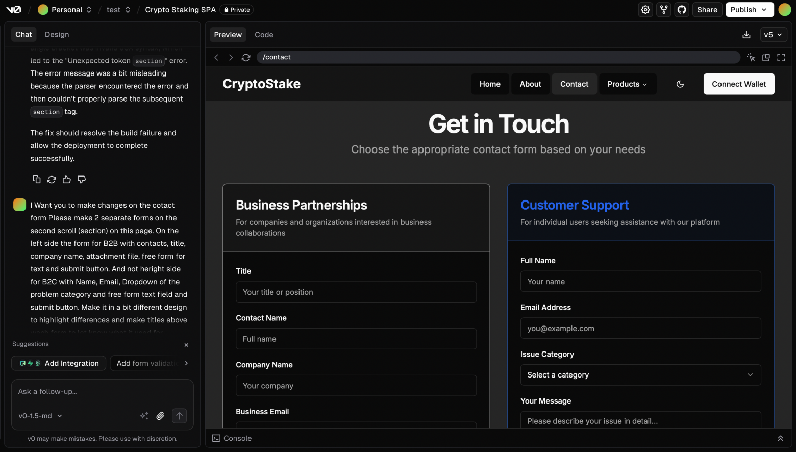 Сайт с роутингом за вечер без единой строки кода на Next.js с помощью Vercel AI - 10