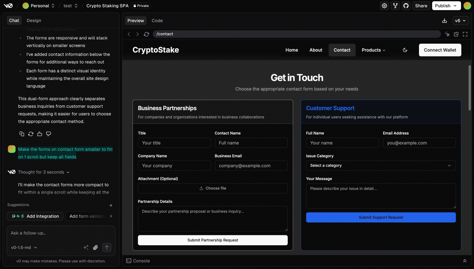 Сайт с роутингом за вечер без единой строки кода на Next.js с помощью Vercel AI - 11