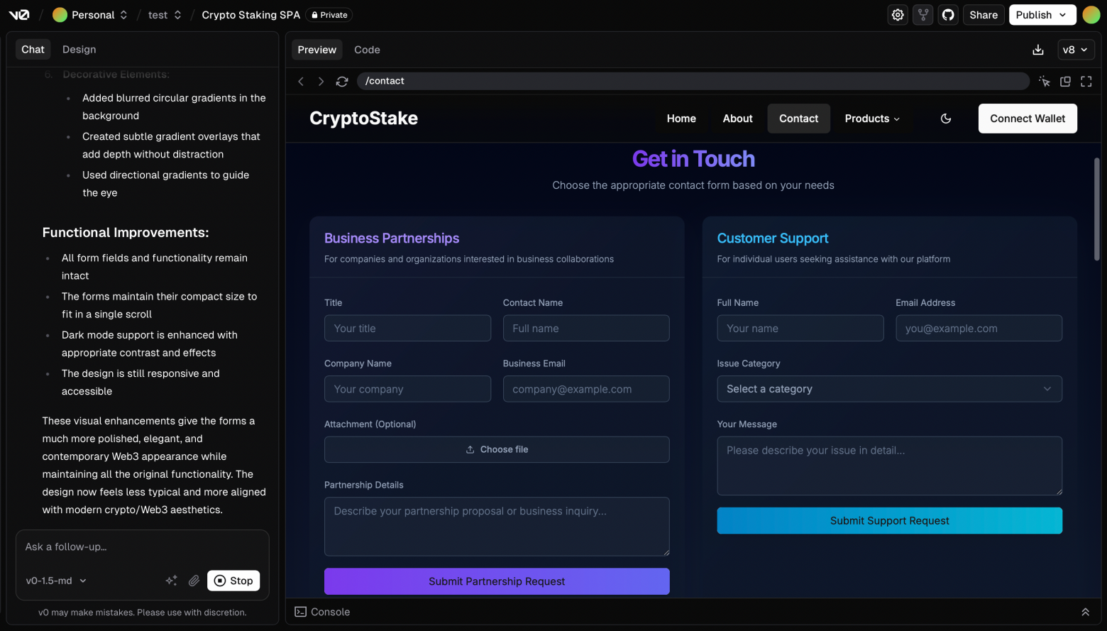 Сайт с роутингом за вечер без единой строки кода на Next.js с помощью Vercel AI - 12