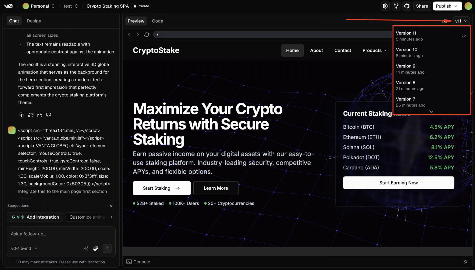 Сайт с роутингом за вечер без единой строки кода на Next.js с помощью Vercel AI - 16