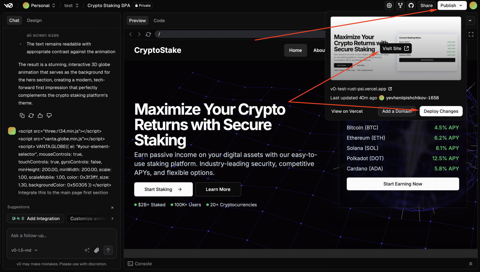 Сайт с роутингом за вечер без единой строки кода на Next.js с помощью Vercel AI - 17