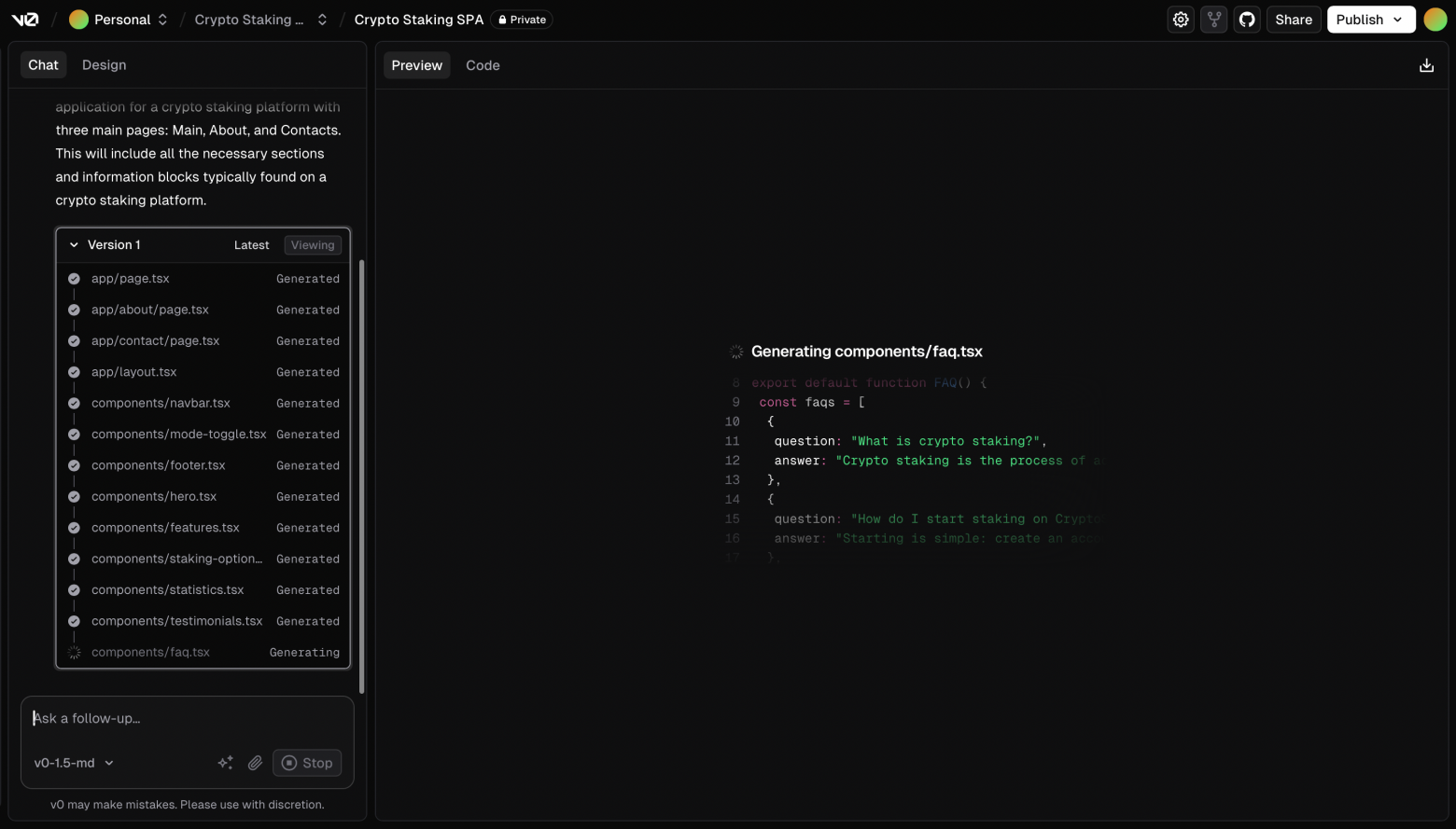 Сайт с роутингом за вечер без единой строки кода на Next.js с помощью Vercel AI - 6