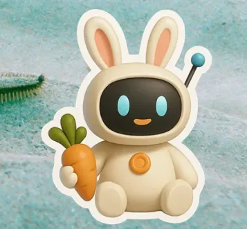 Стикер зайца в телеграм