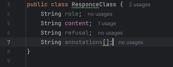 Класс ResponceClass  