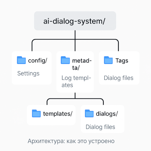  Структура проекта: каждое направление (config, metadata, templates, dialogs) отвечает за свою зону ответственности.