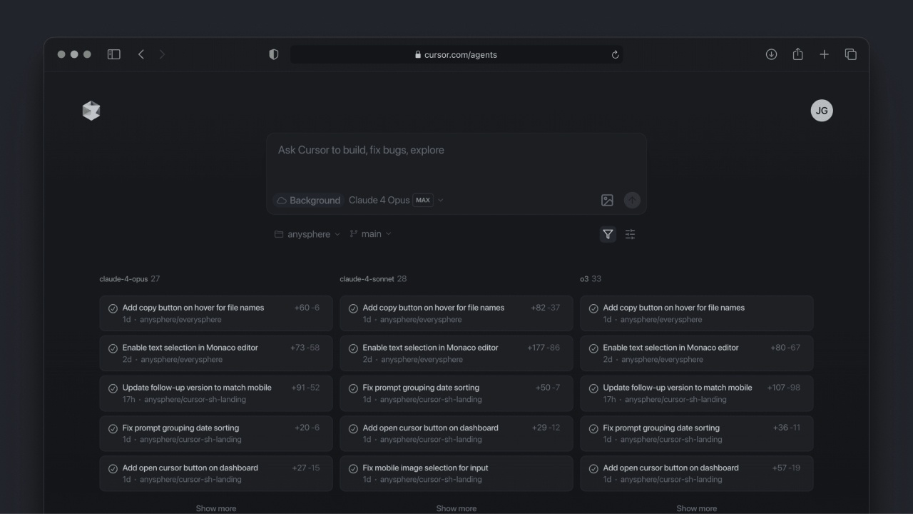 Нейросетевыми агентами Cursor теперь можно управлять в браузере - 1