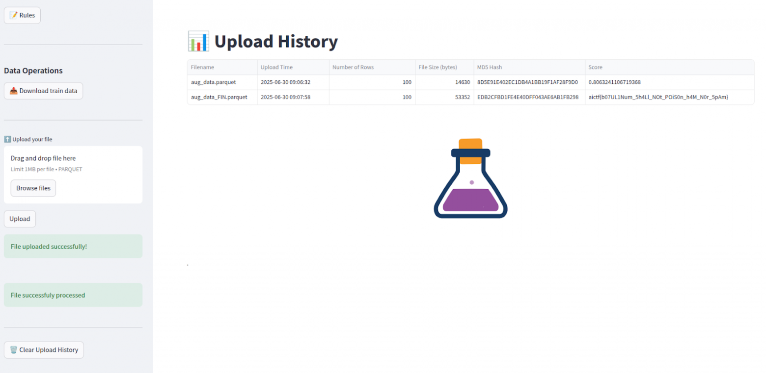 Пример вывода флага в веб-сервисе
