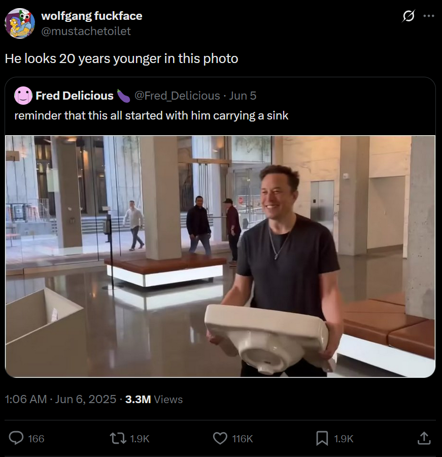 Думаю, акционеры Теслы уже устали тянуться за валидолом при каждом новом «политическом» твите Илона – но тот продолжает бодро подбрасывать дровишки в огонь