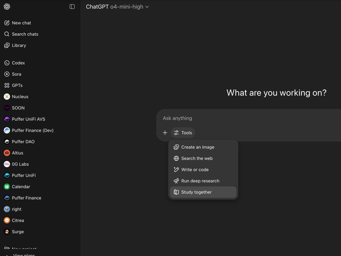 ChatGPT тестирует новую функцию под названием «Изучаем вместе» - 1 ChatGPT тестирует новую функцию под названием «Изучаем вместе» - 1