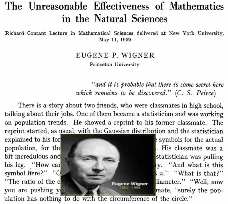 Юджин Вигнер и его нашумевшая статья