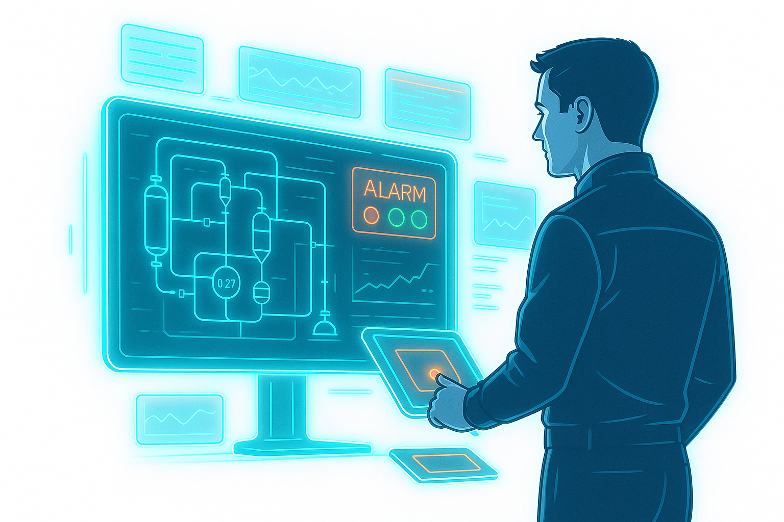 Рабочее место оператора с HMI