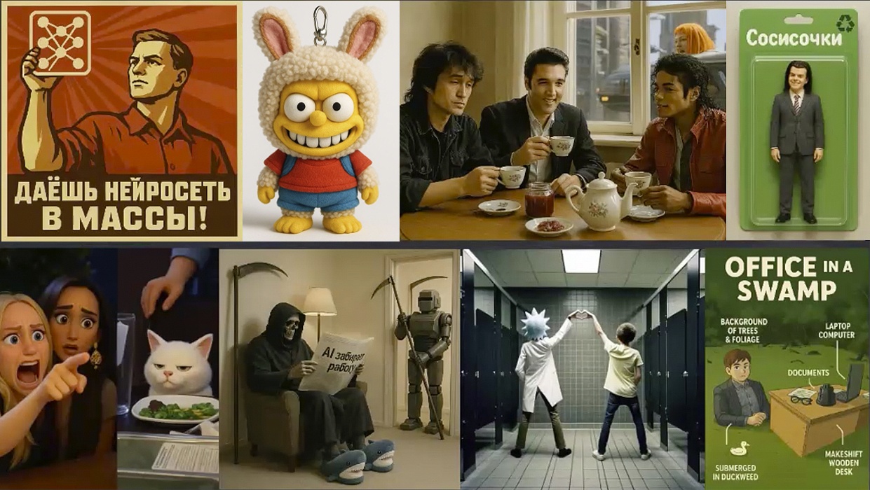 Генерация видео пока далека от Голливуда, но ролики «Гарри Поттер в стиле Уэса Андерсона» уже выглядят впечатляюще. Ожившие мемчики вообще стали нормой