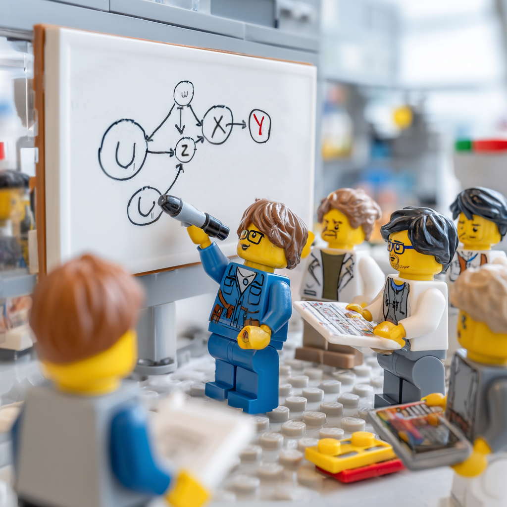 Аналитики рисуют DAG. Сгенерировано Midjourney