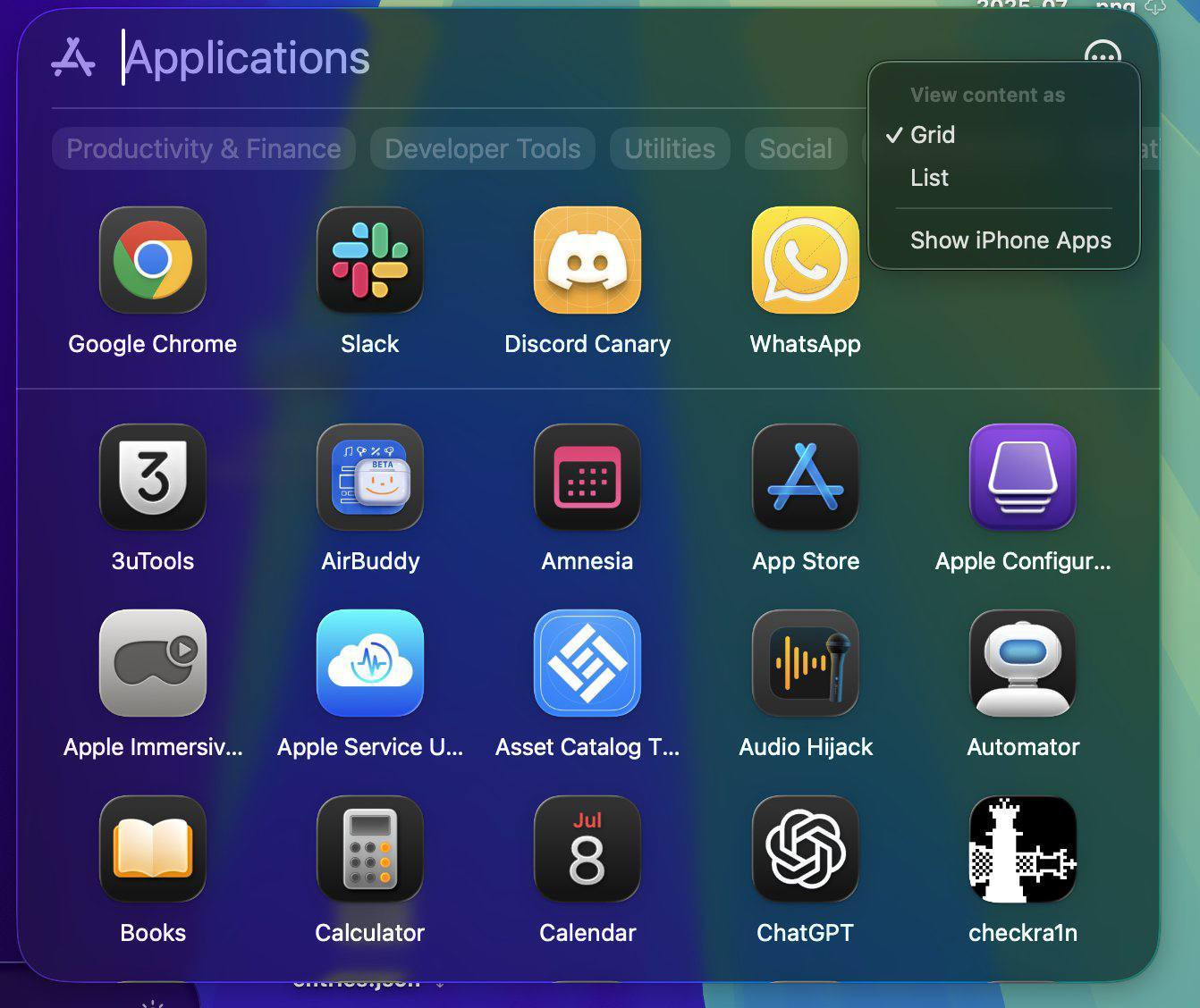 Spotlight – добавлены фильтры категорий приложений, а также фильтр «Показать приложения iPhone»
