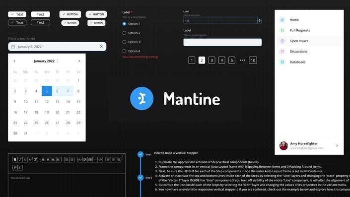 Библиотеки UI-компонентов для React в 2025 году - 5 a preview of the mantine library